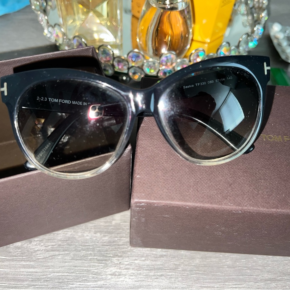 Tom Ford Black and Gray Women's Sunglasses